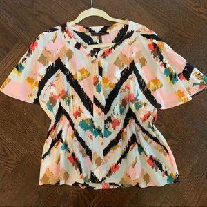 BCBG Chevron Blouse M